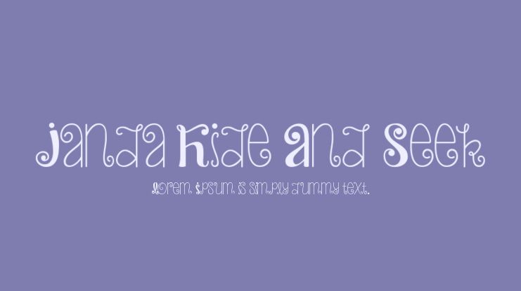 Janda Hide And Seek Font