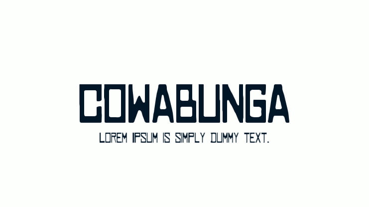 COWABUNGA Font