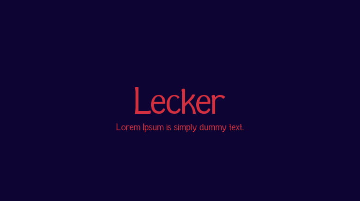 Lecker Font