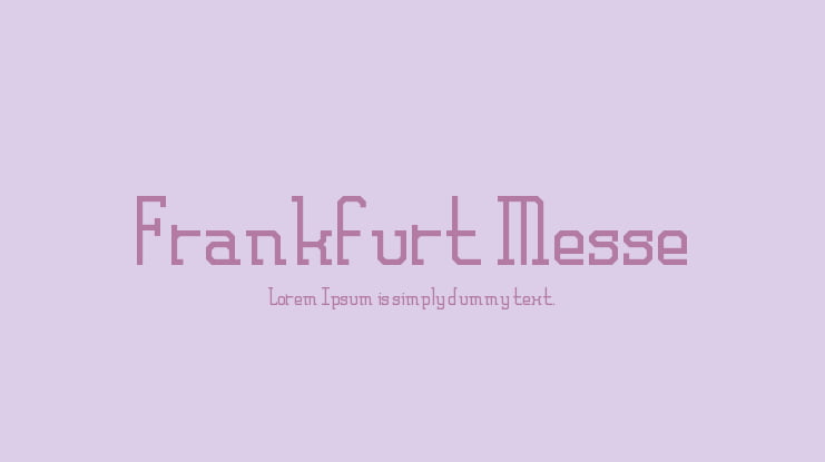 Frankfurt Messe Font Family