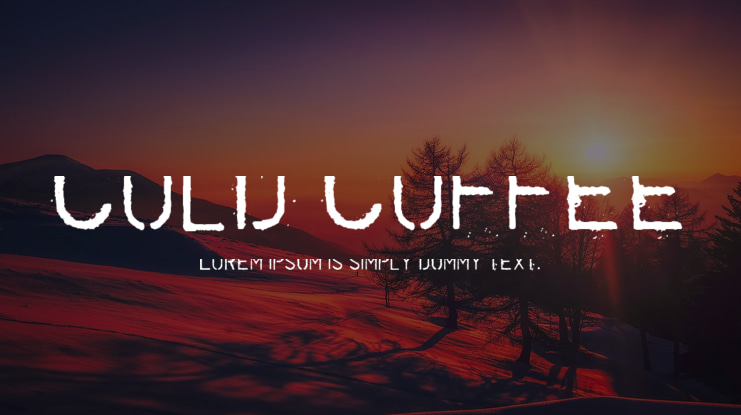 Cold Coffee Font