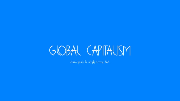 GLOBAL CAPITALISM Font