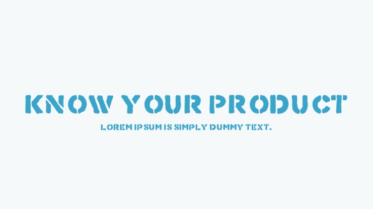 Know Your Product Font