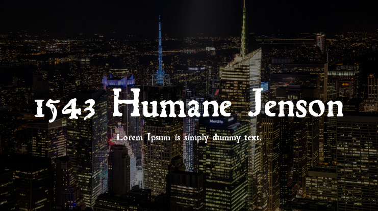 1543 Humane Jenson Font Family