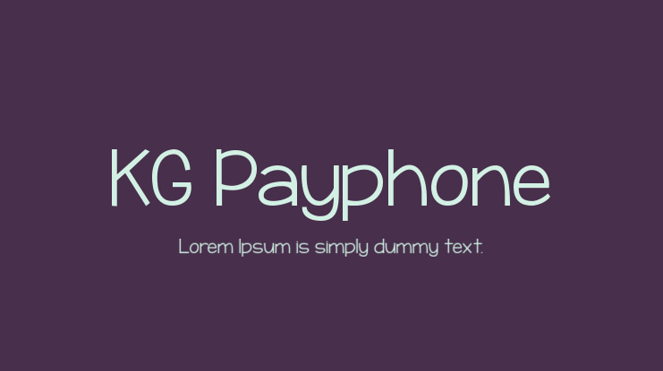 KG Payphone Font