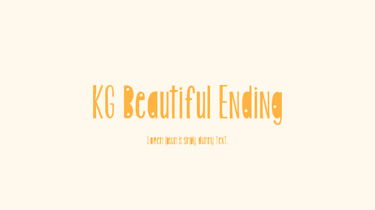 KG Beautiful Ending Font