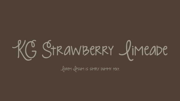 KG Strawberry Limeade Font
