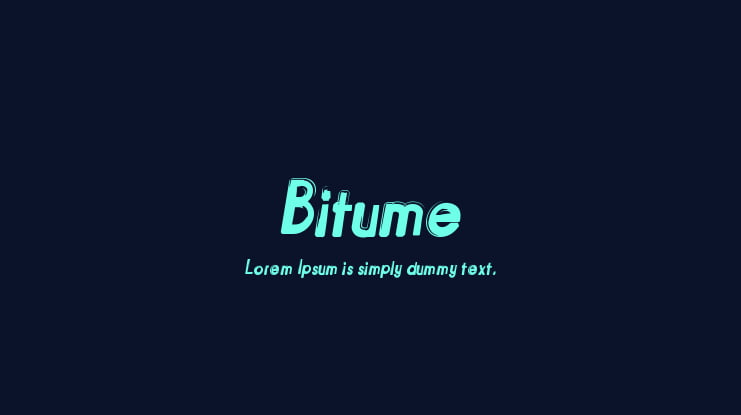 Bitume Font Family