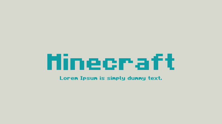 Minecraft Font Family