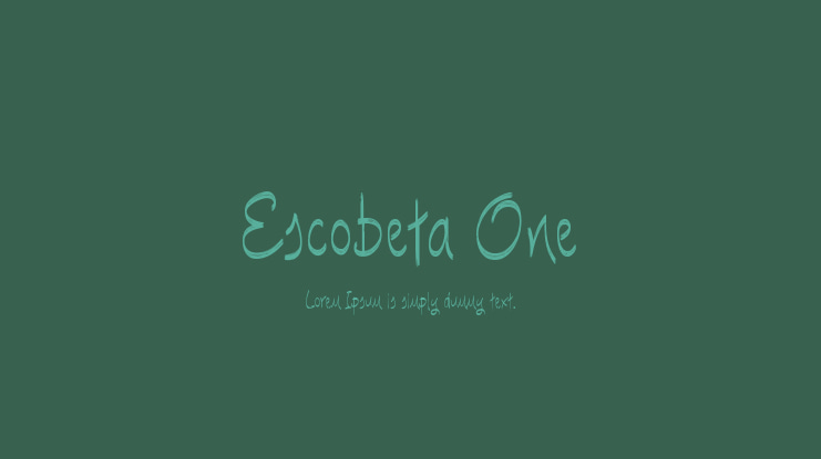 Escobeta One Font