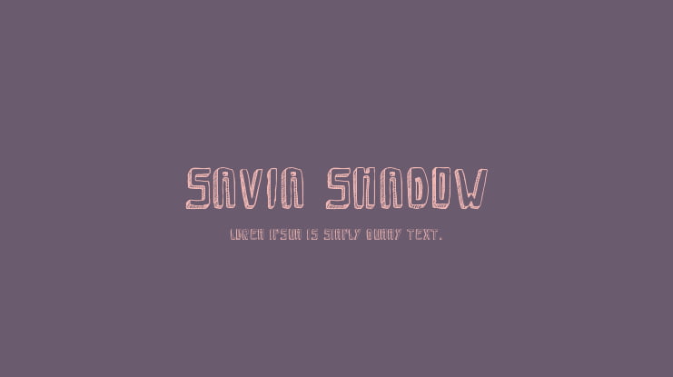 Savia Shadow Font