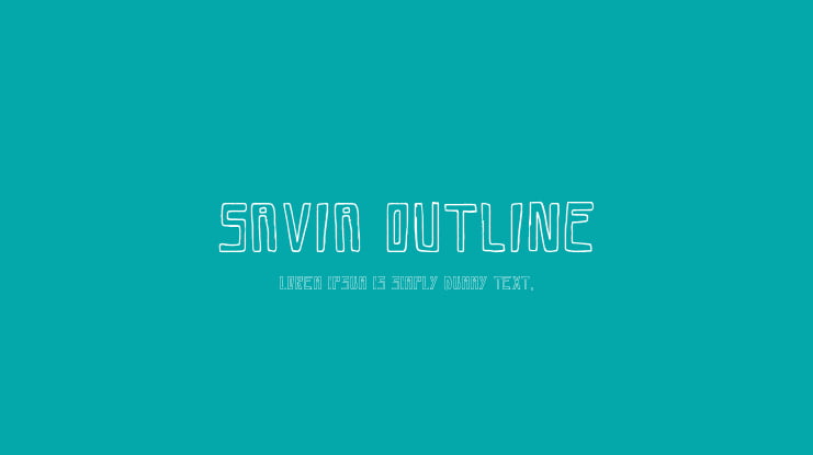 Savia Outline Font