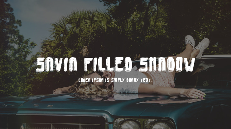 Savia Filled Shadow Font