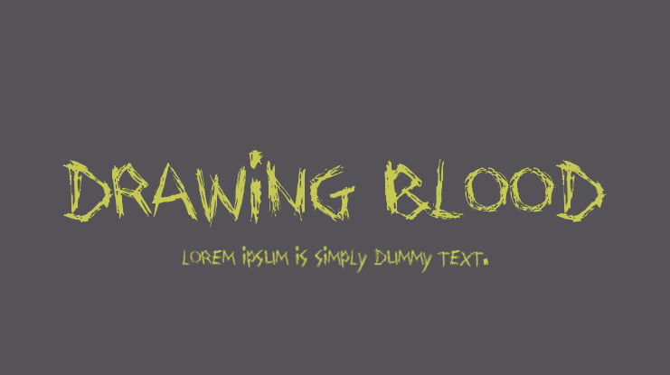 Drawing Blood Font Family