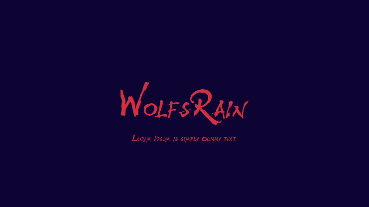 WolfsRain Font