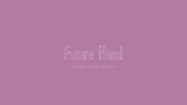 Futura Hand Font