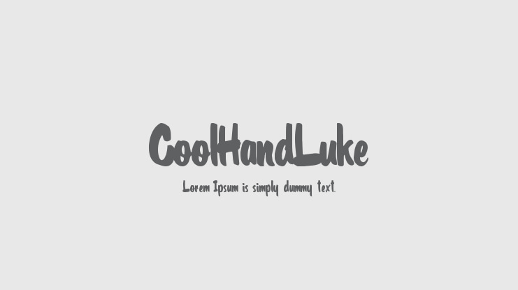 CoolHandLuke Font Family