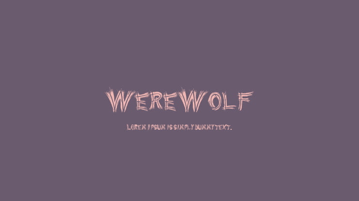 WereWolf Font