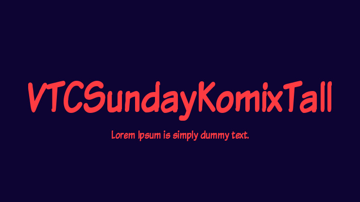 VTCSundayKomixTall Font