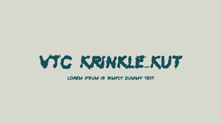 VTC Krinkle-Kut Font
