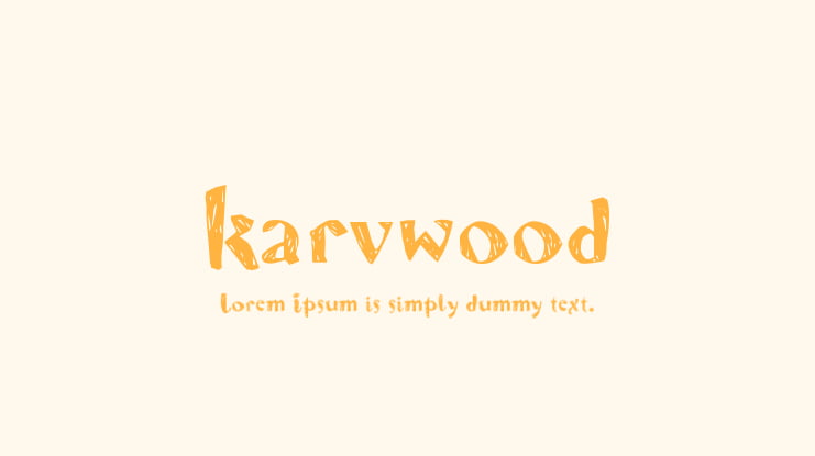 Karvwood Font