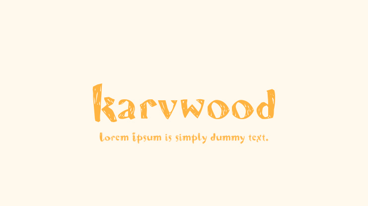 Karvwood Font