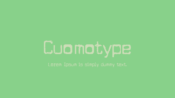 Cuomotype Font