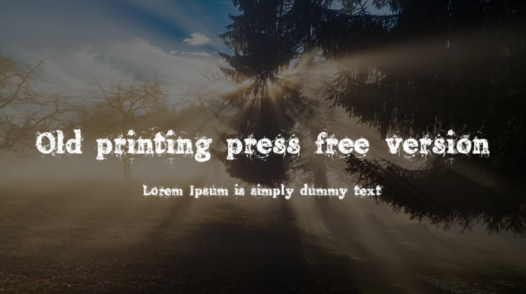 Old printing press_free-version Font