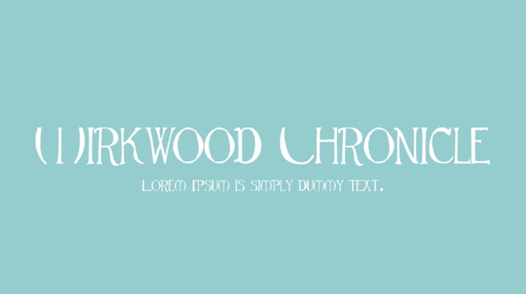 Mirkwood Chronicle Font