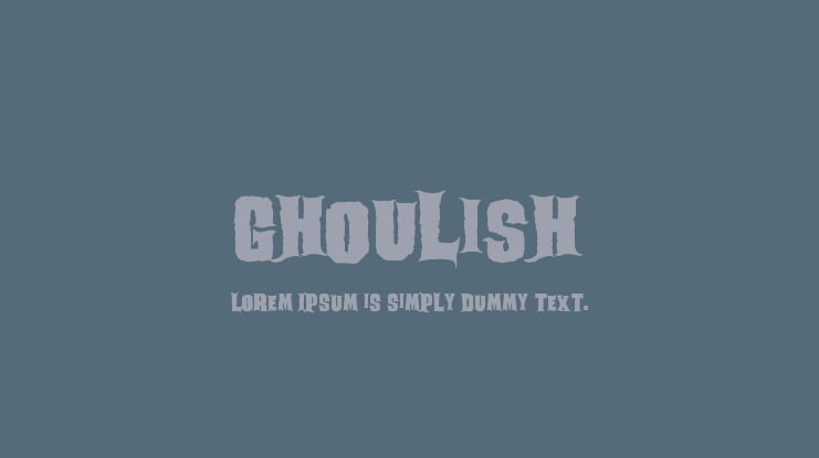 Ghoulish Font