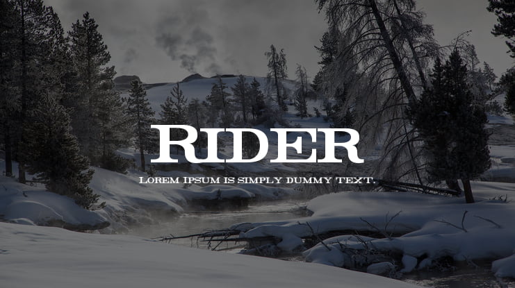 Rider Font Family