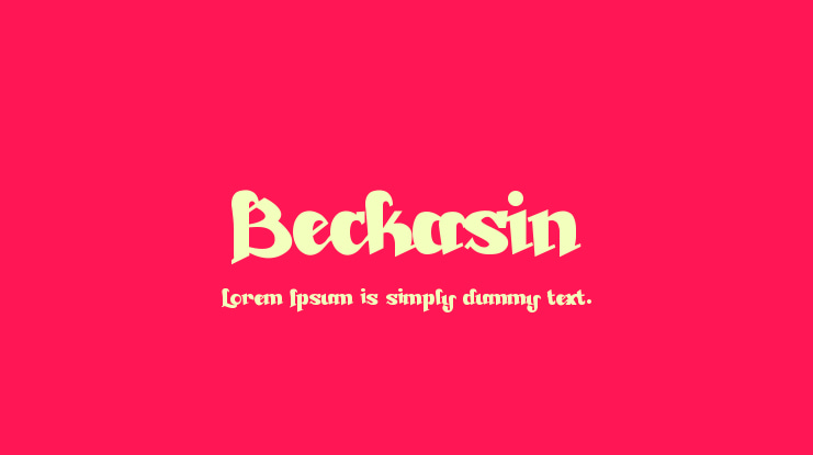 Beckasin Font