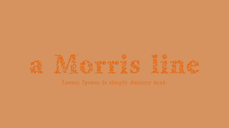 a Morris line Font