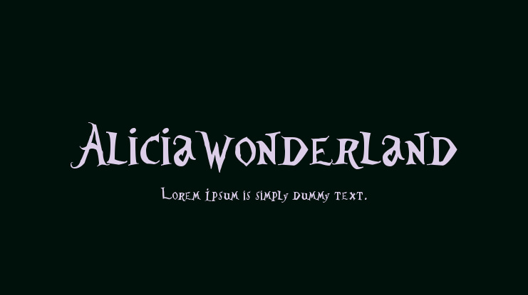 AliciaWonderland Font