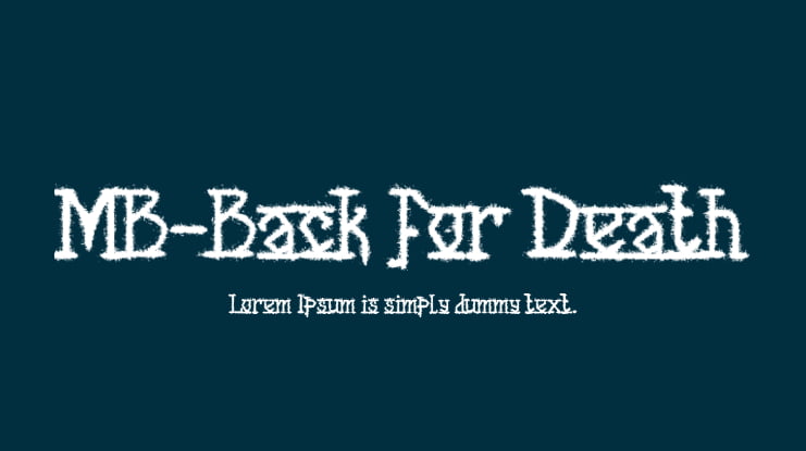 MB-Back for Death Font