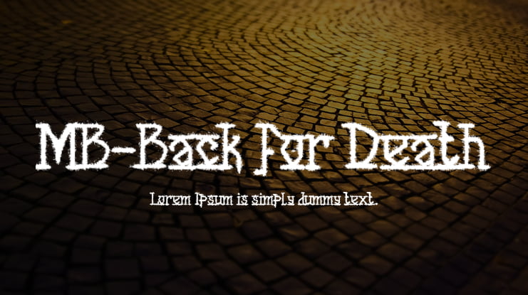 MB-Back for Death Font