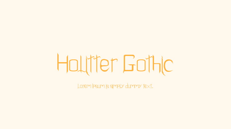 Holitter Gothic Font