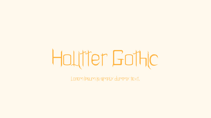 Holitter Gothic Font