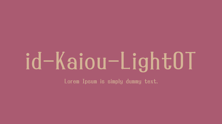 id-Kaiou-LightOT Font
