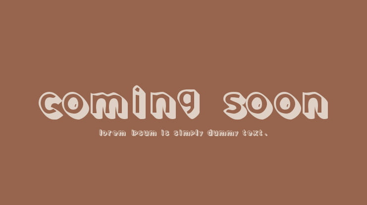 Coming Soon Font