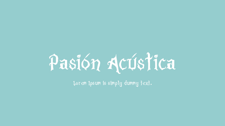 Pasión Acústica Font