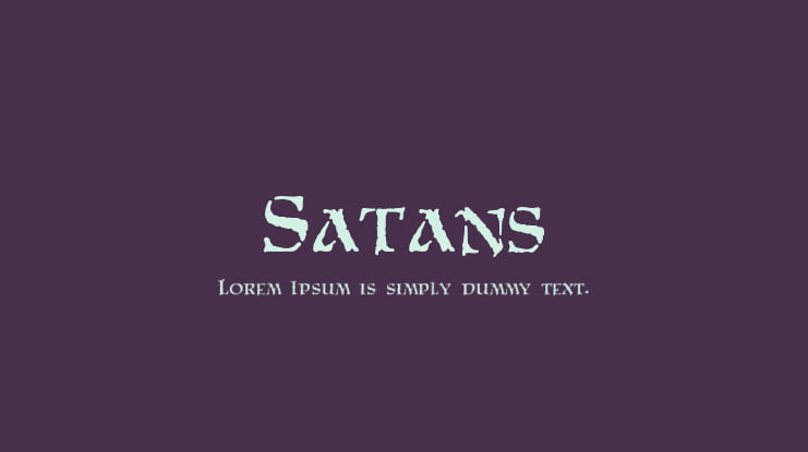 Satans Font