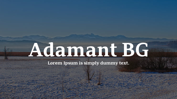 Adamant BG Font Family