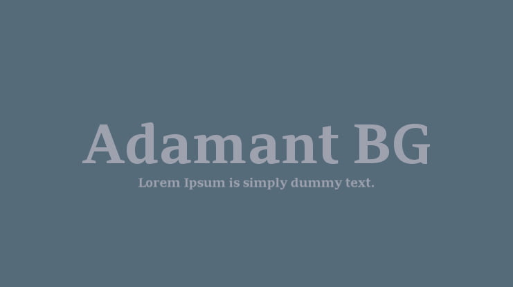 Adamant BG Font Family