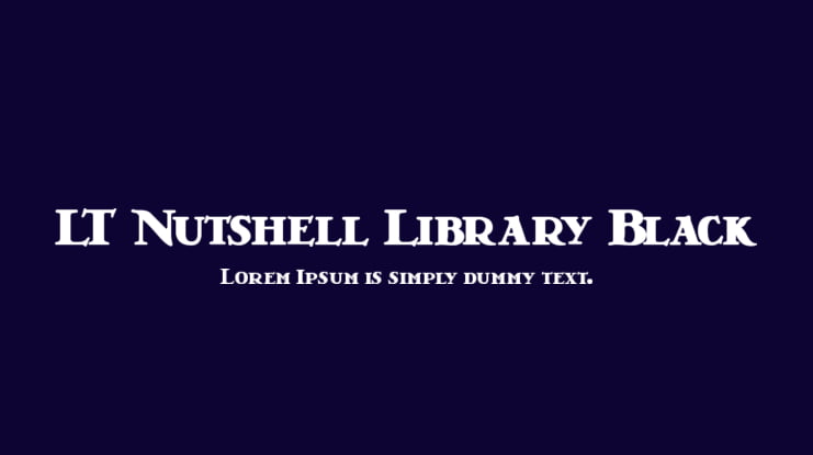 LT Nutshell Library Black Font Family