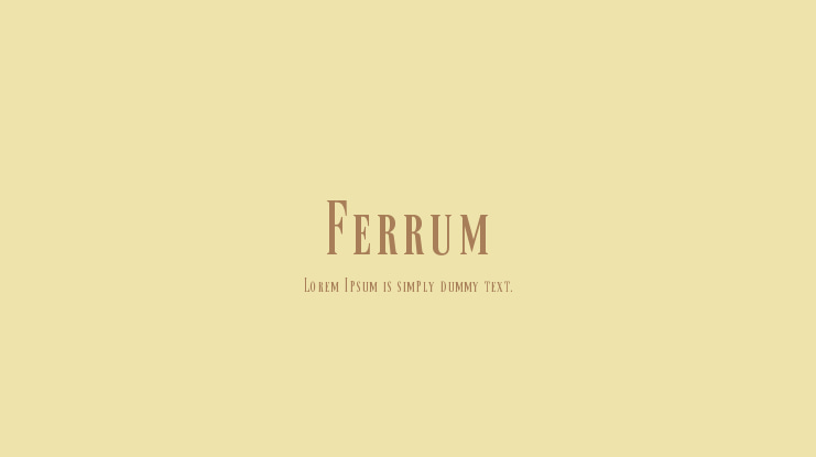 Ferrum Font