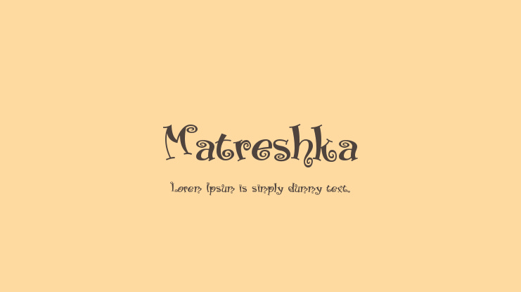Matreshka Font