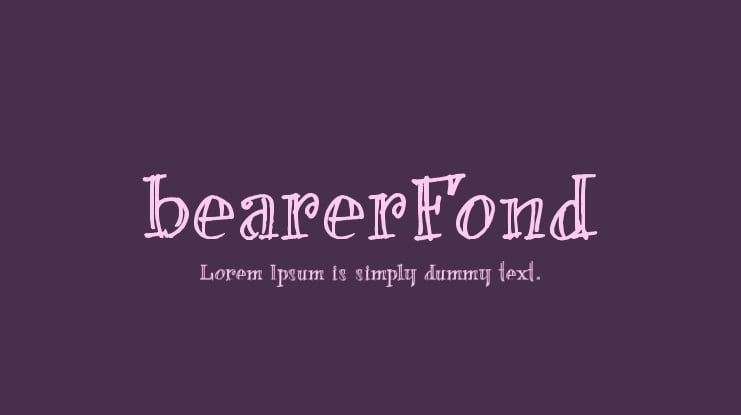 bearerFond Font