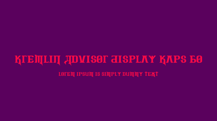Kremlin Advisor Display Kaps Bo Font
