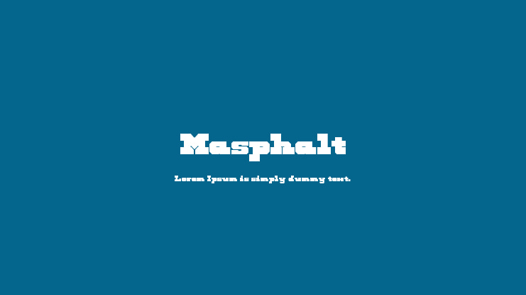 Masphalt Font